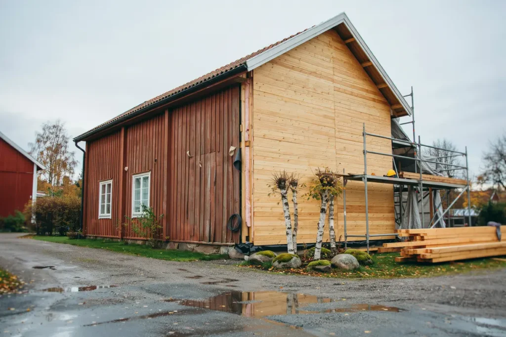 byta panel p huset tecken materialval och steg som ger en h llbar fasad